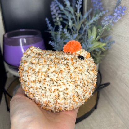 Crochet Chicken Plushie - Orange Multi