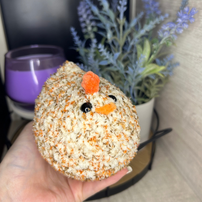 Crochet Chicken Plushie - Orange Multi