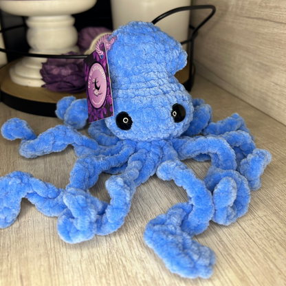 Blue Crochet Squid Plushie