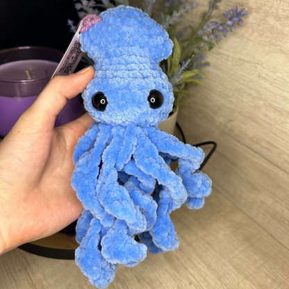 Blue Crochet Squid Plushie